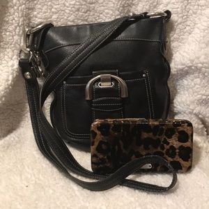 Black b.makowsky Crossbody purse